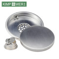 Circular stainless steel shower grate